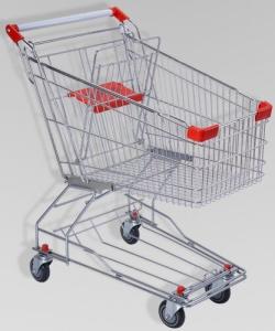 Wholesale 150L Large Elderly Supermarket Metallic Shopping Cart With Two Tier Wheels from china suppliers