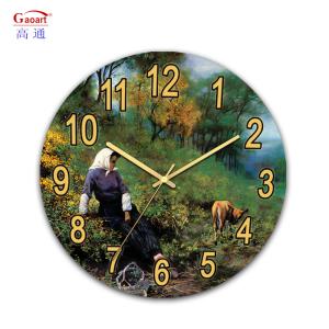 Wholesale CLASSIC Tempered Glass Mirror Kitchen Sublimation Mantel Living Room Pendant Face UV Clock from china suppliers