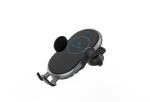 Black Car Phone Holder Wireless Charger , Wireless Phone Charger For Car