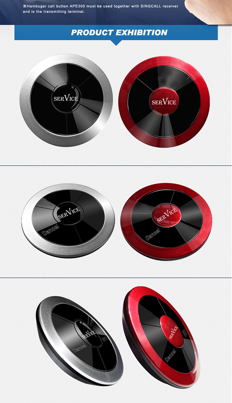 call/cancel wireless waiter service calling system call button transmitter