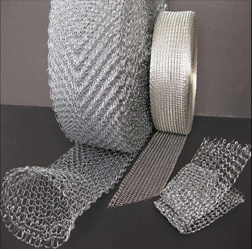 Nickel Knitted Wire Mesh 4*5mm Mesh Hole 500mm Width For Gas Liquid Filter