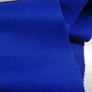 Wholesale Fire Resistance EN11612 100 Cotton Satin Fabric Royal Blue For FR Workwear Use from china suppliers
