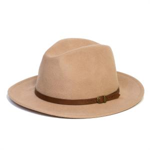 Wholesale Wool Felt Vintage Felt Fedora Wide Brim Panama Hat Poly String Sweatband Unisex from china suppliers