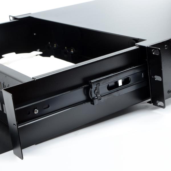 2U 19'' Fiber Optic Termination Panel 48 Port Rackmount Sliding With SC/APC Connector