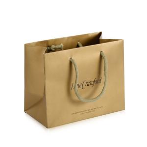 China Recyclable Luxury Branded Paper Bags , Custom Printed Paper Shopping Bags on sale