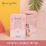 Pink gift box fairy design white cardboard birthday exquisite gift box packaging