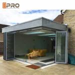 Durable Entrance Aluminum Folding Doors , Thermal Break Lowe Sound Insulation Bi