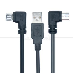 Wholesale 90 Degree Right Angle Micro B Male to USB Type A Male Extension Data Charger Cable for Tablet from china suppliers