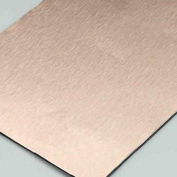 Heat Resistant 2440mm Brushed Aluminum Composite Panel Champagne Aluminium