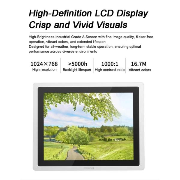 15 Inch Computer Embedded Industrial Wall-Mounted All-in-One With Capacitive Panel PC TouchScreen