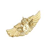 3D Embossed Metal Pilot Wing Badge Zinc Alloy Silver Plated Pilot Lapel Pin
