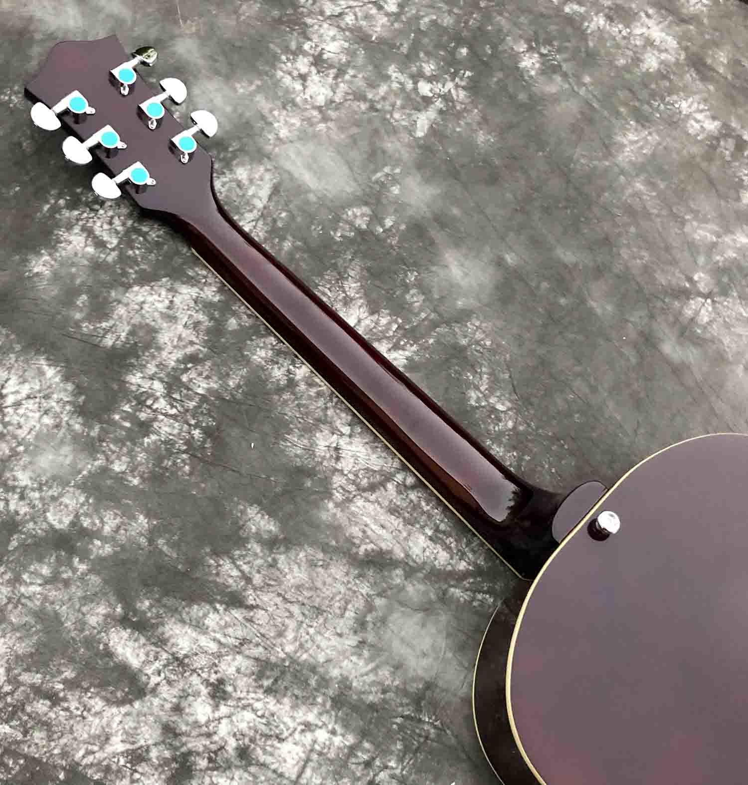 Custom Cherry Burst Flamed Maple Top Dobro Resonator Steel Electric Guitar