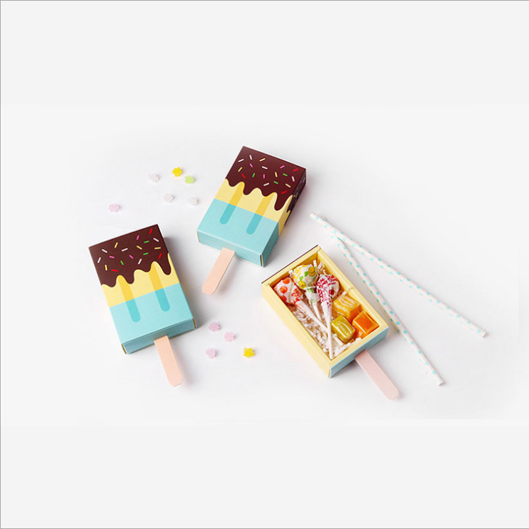 Custom Printing Folding Paper Food Packaging With Drawer For Candy