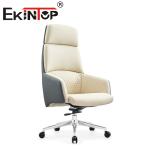 Modern Office Furniture High Back PU Leather Manager Office Chair Cowhide Office