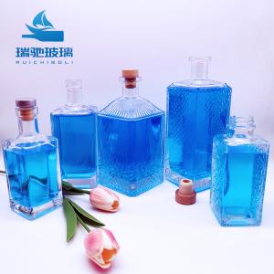 Wholesale Transparent Glass Bottles for Whisky 750ml Rectangle Shape from china suppliers
