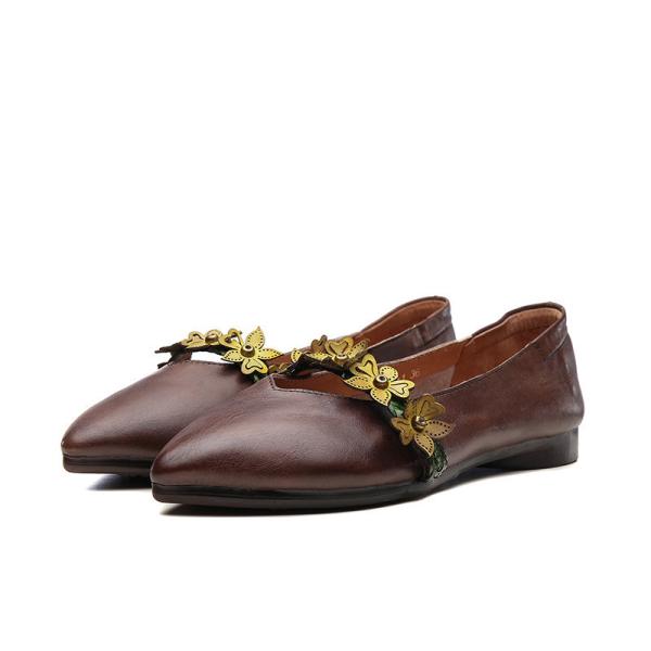 S274 2020 Fashion All-Match Spring New Women'S Shoes Literary Flowers Flat