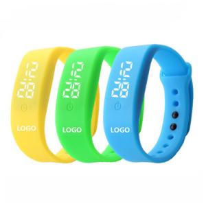 Wholesale Colorful Promotional LED Silicone Watch Wrist Watch Logo Customized from china suppliers