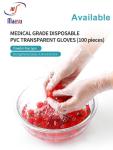 Household Powder Free Clear Vinyl Gloves For Food Service Cleaning