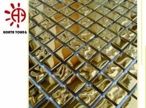 Wholesale HTY - TG 300 300*300 Bright Gold Color Ceramic Mosaic Tile Foshan Coating Factory from china suppliers