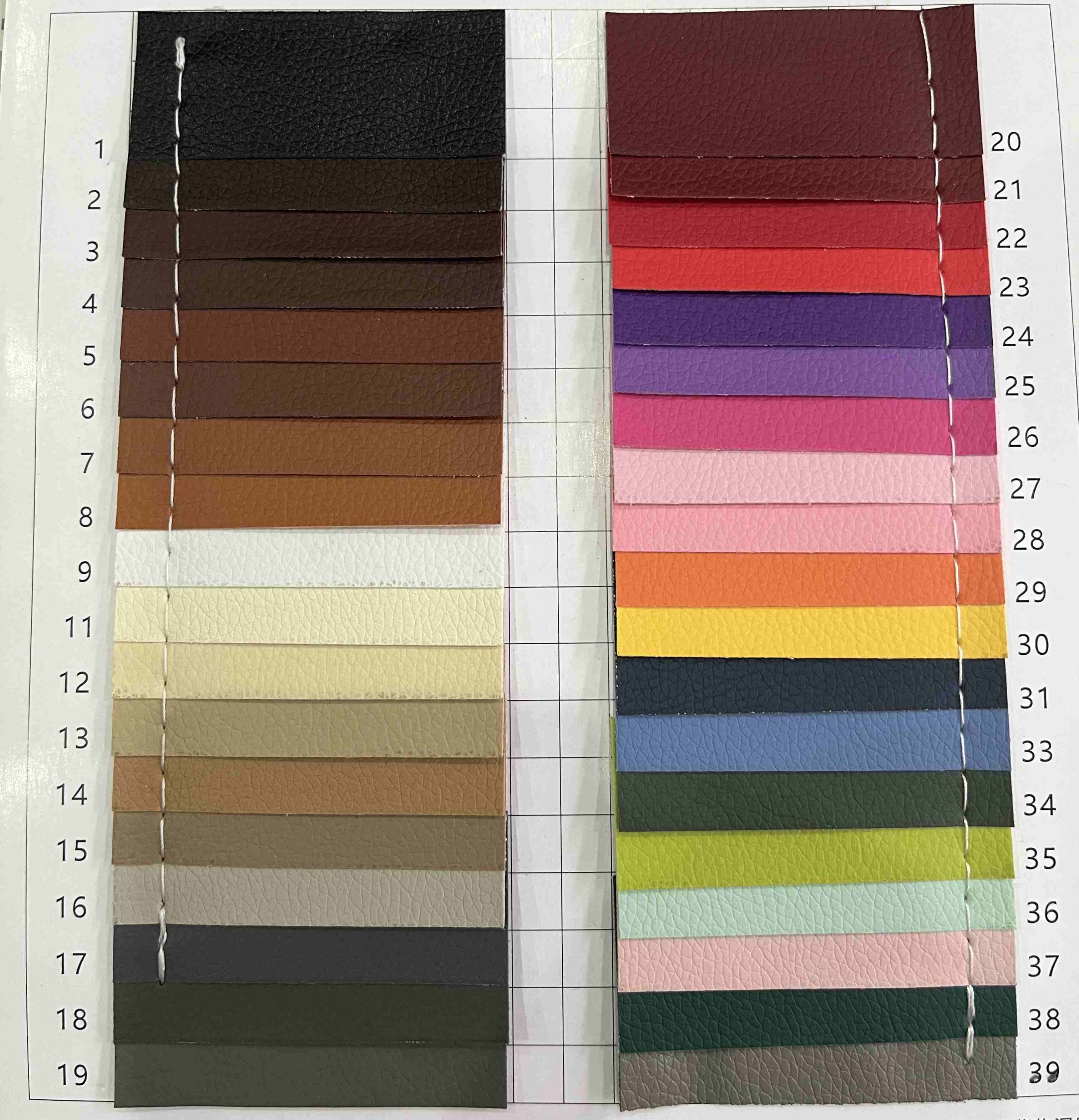 Eco Friendly PVC Leather For Furniture French Terry Base Litchi Grain Leather