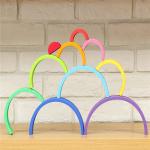 Colorful Rainbow Building Block Creative Educational For Kids Silicone Stacking