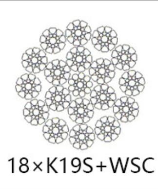 18xK19S+WSC Compaction Heavy Duty Steel Wire Rope For Lifting Equipment
