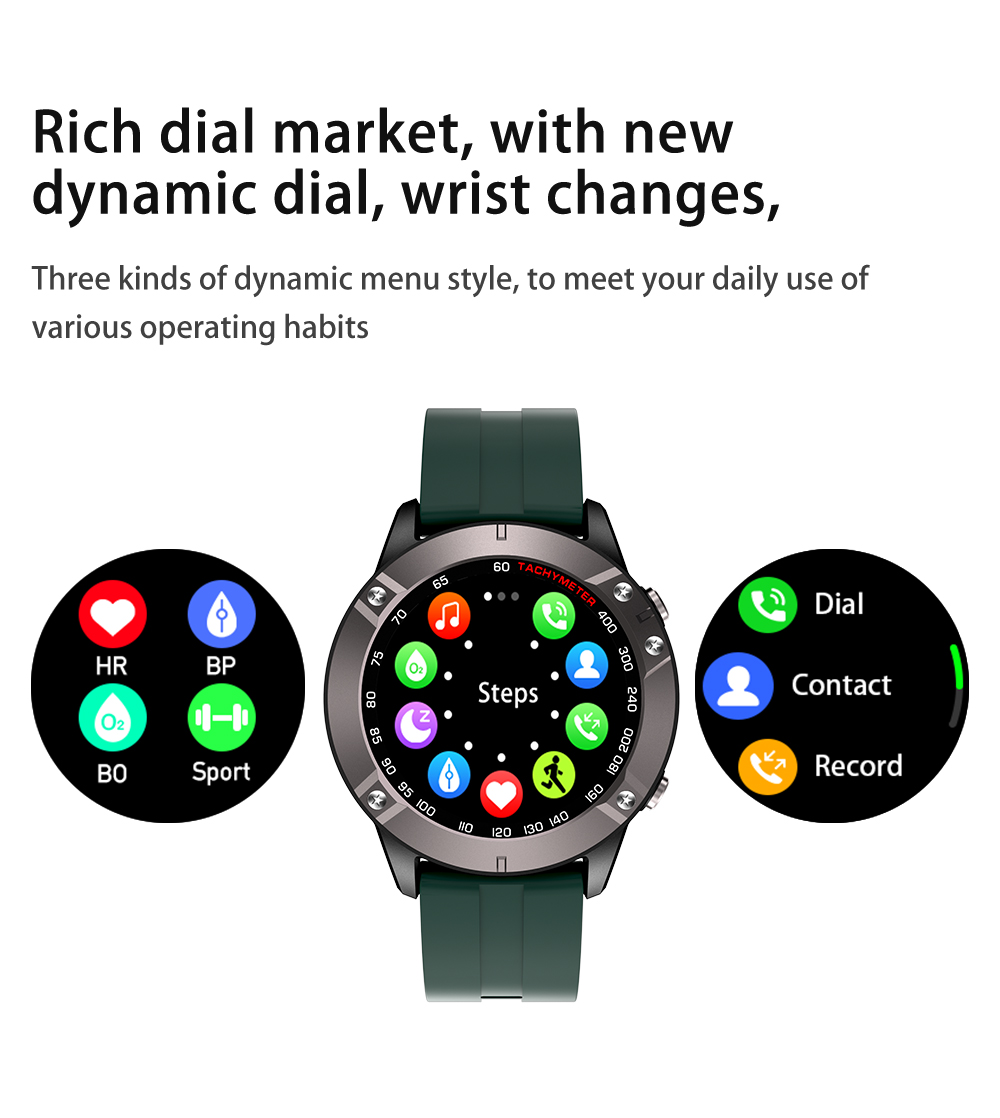 Magnetic Rechargeable 1.28 Inch Smart Watch For Swimming Sports