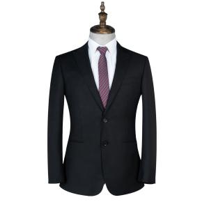Wholesale Adults Standard Size Black Wool Business Two-piece Suit for Men's Wedding Groomsman from china suppliers