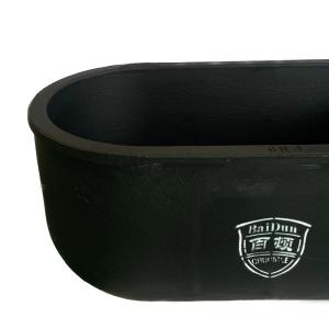 Wholesale 15.5kg Capacity Crucible Melting Pot Oval Type With Thermal Shock Resistance from china suppliers