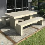 Outdoor GRC Concrete Seating Benches Public Park Concrete Cement Bench Seat