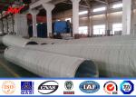 Galvanized ASTM A123 Outdoor Electrical Power Pole Steel Transmission Line Poles