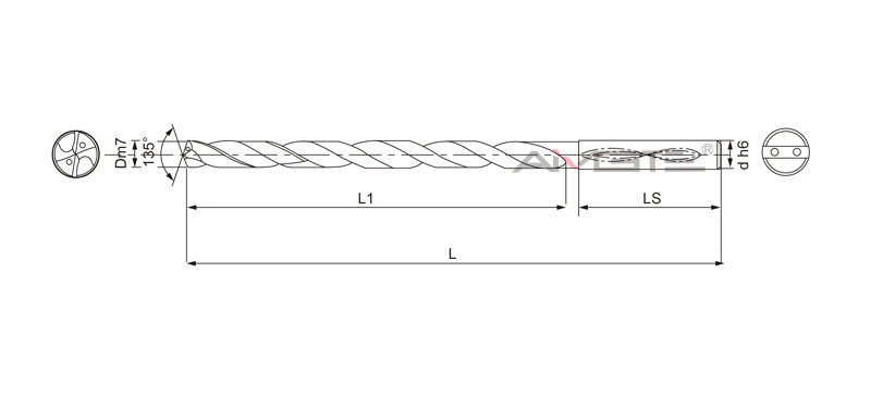 12D 14mm Solid Carbide Deep Hole Drills for SC45 304 steel TiSiN Coating