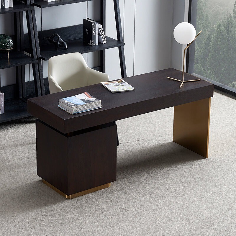 ODM Solid Wood Computer Desk With Drawers For Organising Books