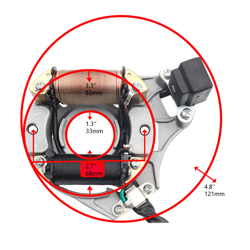 YAYE Magneto generator stator coil DY100 for Motorcycle off-road Aluminum alloy and copper wire Generator ignition coil