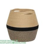 Home Decoration Basket For Plants Cotton Rope Woven Rattan Flower Pots Planter