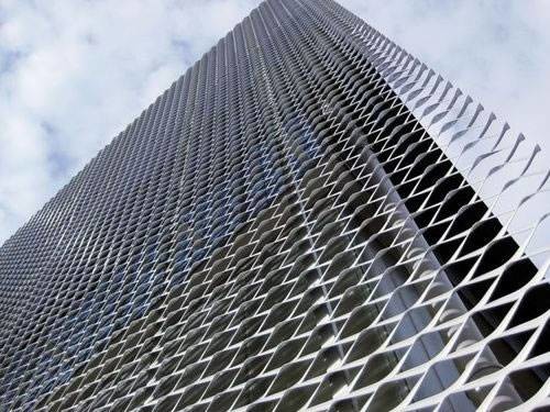 Powder Coated Building Grid Expanded Metal Mesh Sheets For Stair Railing