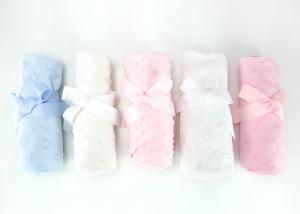 China Custom Made 100 Polyester Baby Blanket , Knitted Flannel Baby Girl Pram Blanket on sale