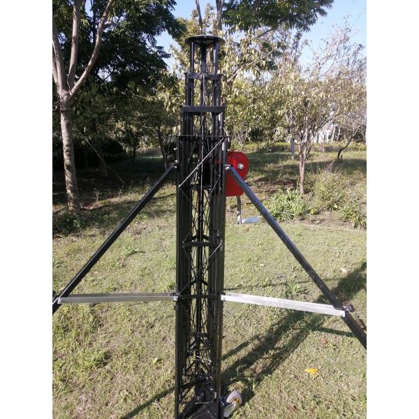 9M Guyed Telescopic Motorized or hand winch up Lattice Steel Towers