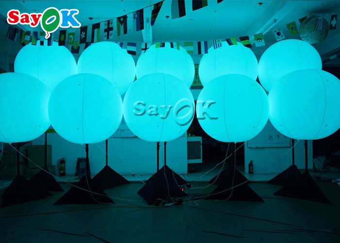 Event Advertising Inflatable Lighting Decoration Stainless Steel Tripod Balloon With Halogen Light
