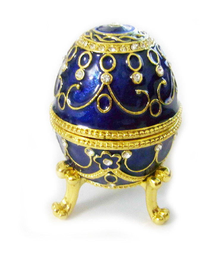 Faberge Easter Eggs Russian Royal Enamel Box Jewellery Box Holder Faberge Egg Box Style Decorative Enameled Trinket Box