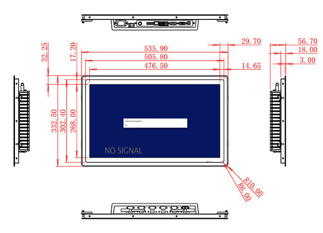 21.5-Inch Large Format Touch Screen for Industrial Monitoring and Public Kiosks