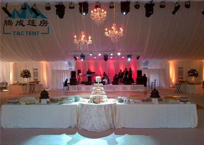 Big 20x30M Waterproof Outside Party Tents , Zinc Powder Coated Steel Canopy Wedding Tent