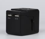 RoHS Certificate Worldwide Travel Adaptor With Twin Usb Charger