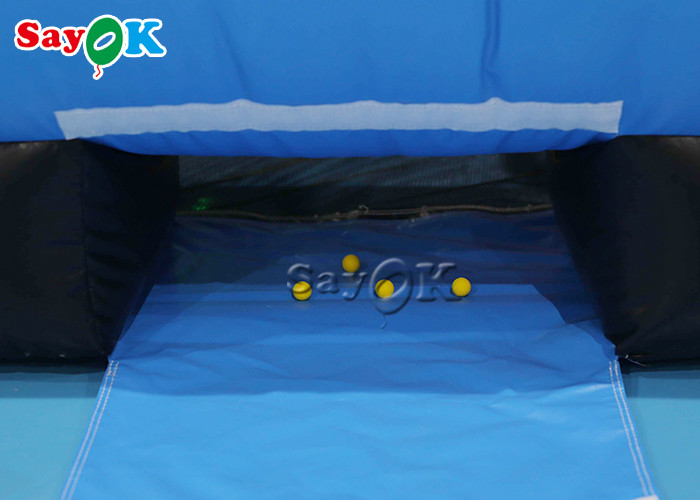 4.5x5x2.6mH Car Shape Inflatable IPS System Shooting Gallery Game Black And Blue