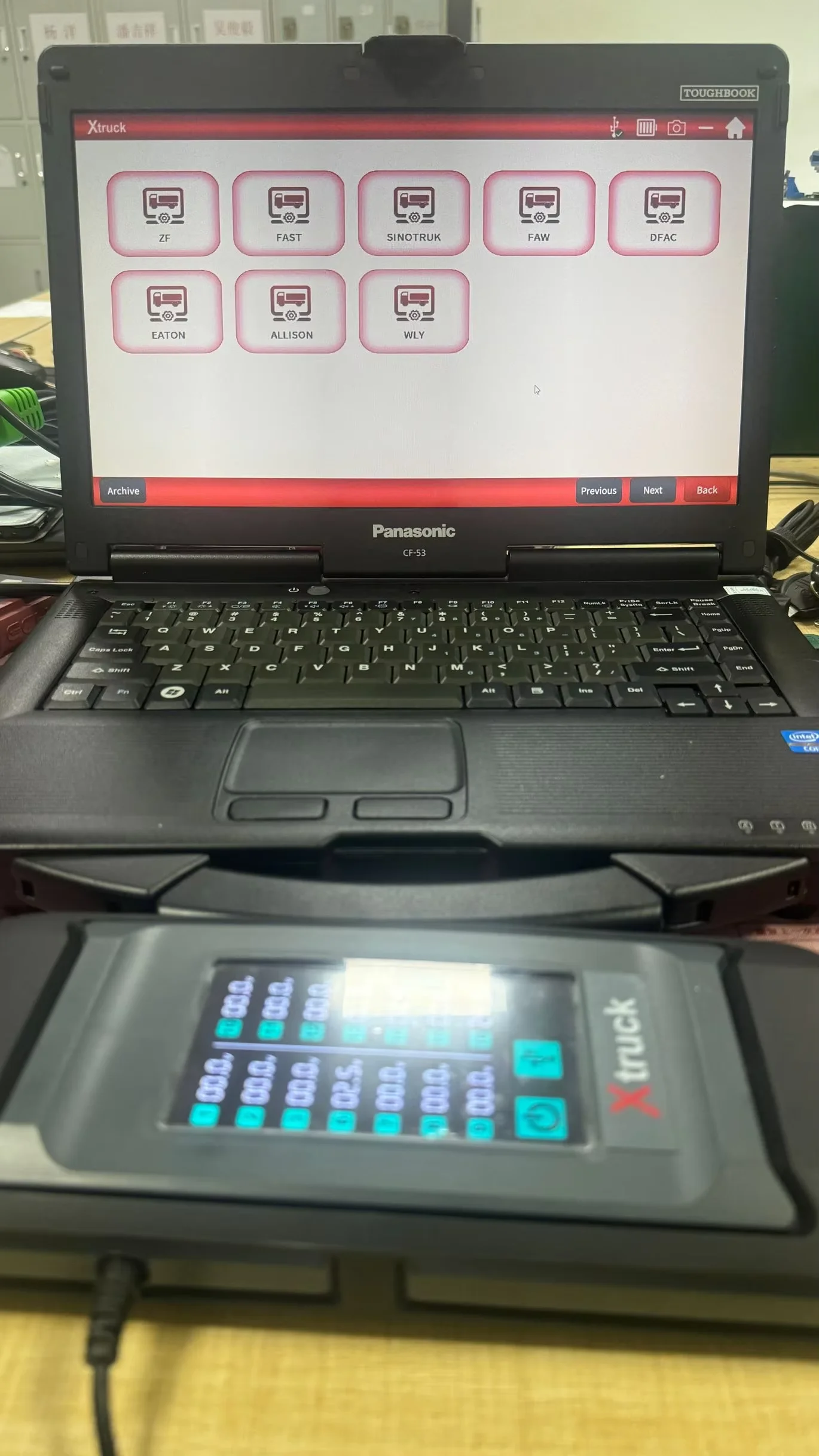 Getac F110 Tablet For FAST SINOTRUCK truck diagnostic tool Xtruck Chassis Inspection tool ZF gearbox transmission