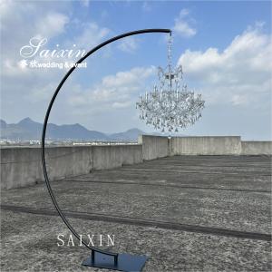 Wholesale Hot sale 3 meter tall metal stand with 18 heads shiny crystal chandeliers from china suppliers