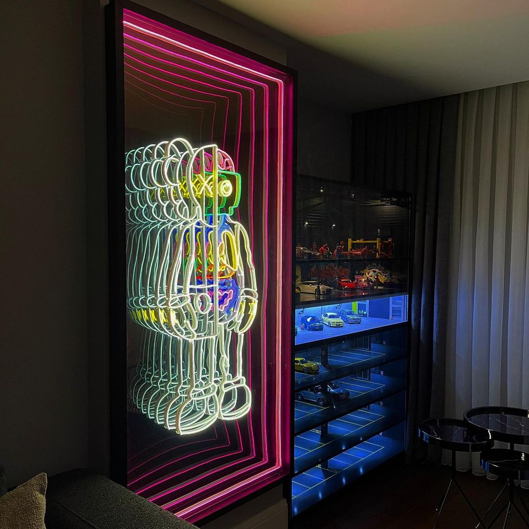 35C Modern Nordic Luxury Rgb Home Smart Infinite Magic Mirror Round 3d Infinity Mirror