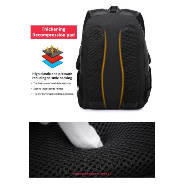 High quality products customized logo waterproof black Laptop Backpack men business Backpack