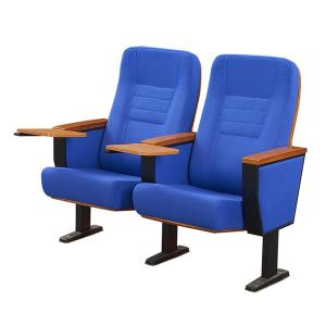 Wholesale Dark blue Wooden Armrest Stain Resistant Folding Cinema Seats from china suppliers