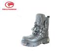 Punk Real Leather Leather Military Boots , Vintage Dress Combat Boot Sneakers